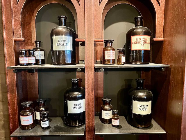 Set vintage apothekerspotten - afbeelding 1 van  5