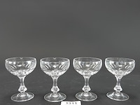 Set vintage geslepen kristallen champagnecoupes - afbeelding 1 van  5