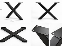 Set x tafelpoten, set van 2, zwart - afbeelding 1 van  1