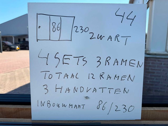 Sets glaspanelen - 86 cm x 230 cm getint glas (4x3) - afbeelding 8 van  10
