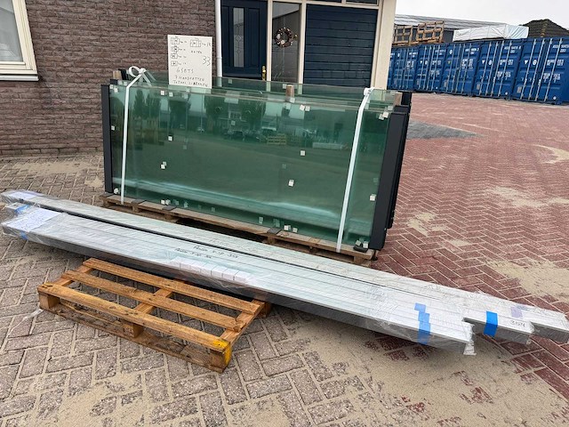 Sets glaspanelen - 90, 94 & 102 cm x 240cm helder glas (3x3) & (3x4) - afbeelding 3 van  6