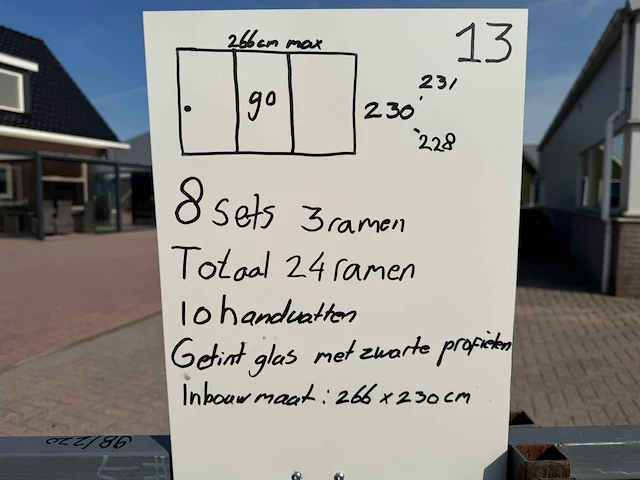 Sets glaspanelen - 90 cm x 230 cm getint glas (8x3) - afbeelding 8 van  10