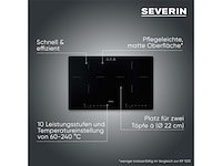 Severin dk 1033 dubbele inductiekookplaat 2pits 22 cm touchbediening timer - afbeelding 2 van  4