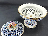 Sèvres-porselein ajour gevormde porseleinen dekselschaal - afbeelding 4 van  5