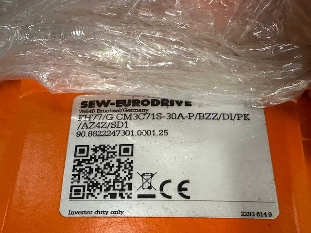 Sew-eurodrive - fh77/g cm3c71s-30a-p/bzz/di/pk/az4z/sd1 - motorreductor / servo-aandrijving 1x - afbeelding 5 van  7
