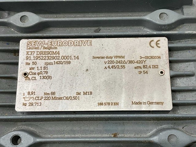 Sew eurodrive - k37 dre 90m4 - elektromotor - afbeelding 4 van  5