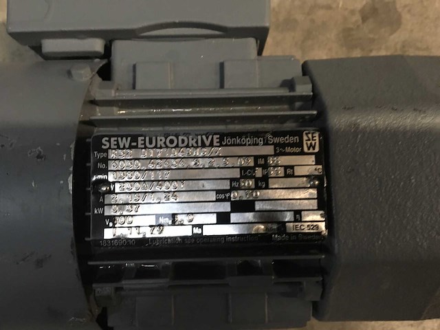 Sew-eurodrive - r32 dt71d4bmg/z - tandwielmotor - afbeelding 5 van  5