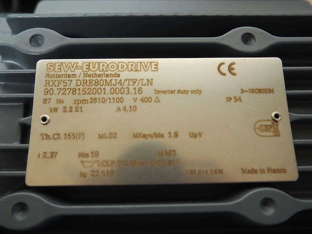 Sew-eurodrive - rxf57 - elektromotor (4x) - afbeelding 3 van  7