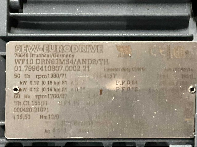 Sew-eurodrive elektromotor en divers (2x) - afbeelding 8 van  8
