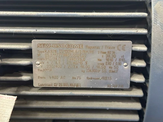 Sew-eurodrive, sew-usocome - partij industriële elektromotoren met reductoren/vertragingskasten - afbeelding 4 van  6