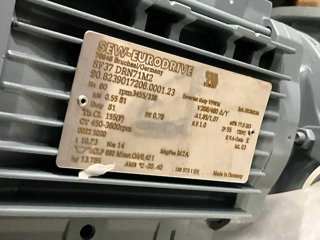 Sew-eurodrive sf37 drn71m2 0,55kw reductiemotor - afbeelding 2 van  2