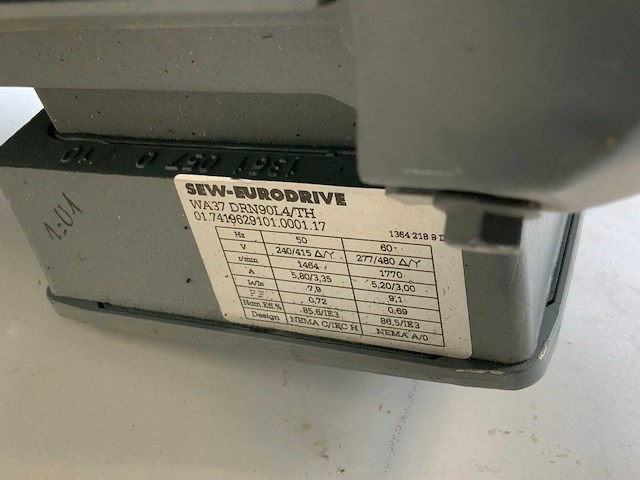Sew eurodrive wa37 drn90l4/th inline gear elektromotor - afbeelding 6 van  6