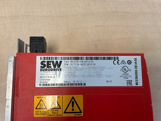 Sew mc07b008-2b1-4-00 frequentieregelaar - afbeelding 3 van  3