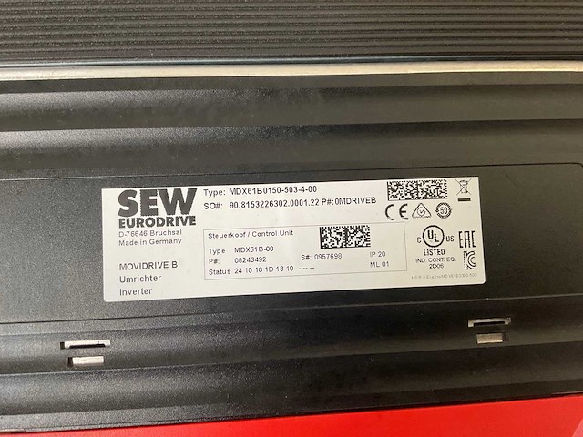 Sew mdx60a0150-503-4-00 frequentieregelaar - afbeelding 3 van  3
