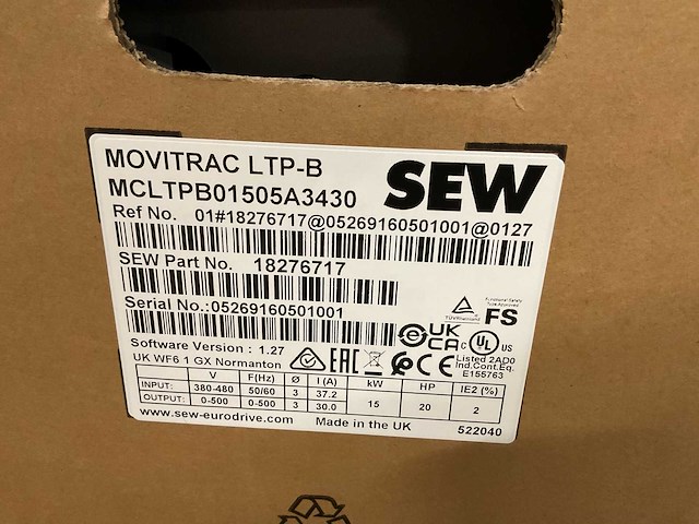 Sew movitrac ltp-b mlctpb01505a3430 frequentieregelaar - afbeelding 4 van  4