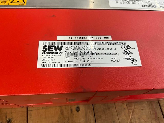 Sew movitrac mc07b0075-5a3-4-00 frequentieregelaar - afbeelding 5 van  6