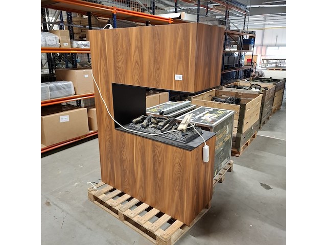 Sfeerhaard elektrisch, bruin - afbeelding 1 van  5