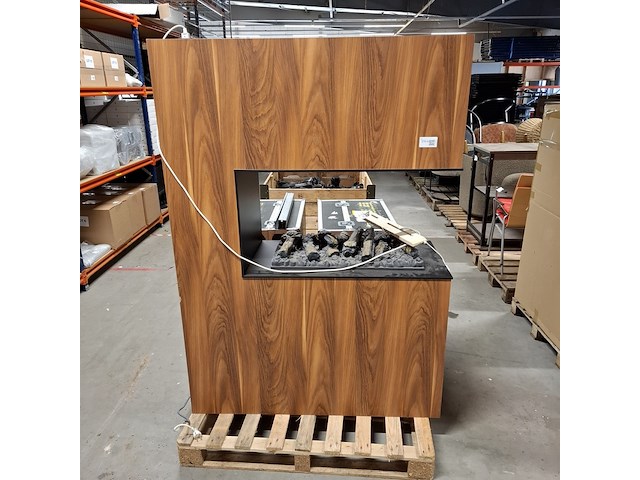 Sfeerhaard elektrisch, bruin - afbeelding 2 van  5