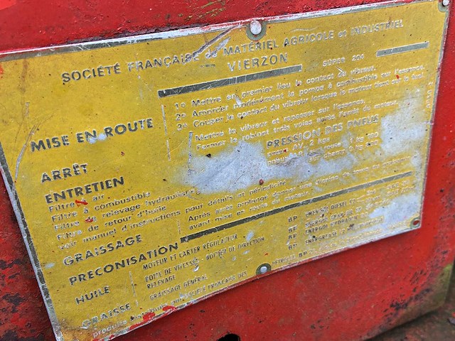 Sfma - vierzon super 204 - oldtimer tractor - afbeelding 12 van  13