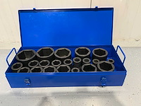 Sg tools - krachtdoppenset 17mm - 75mm - verloopstuk - afbeelding 1 van  6