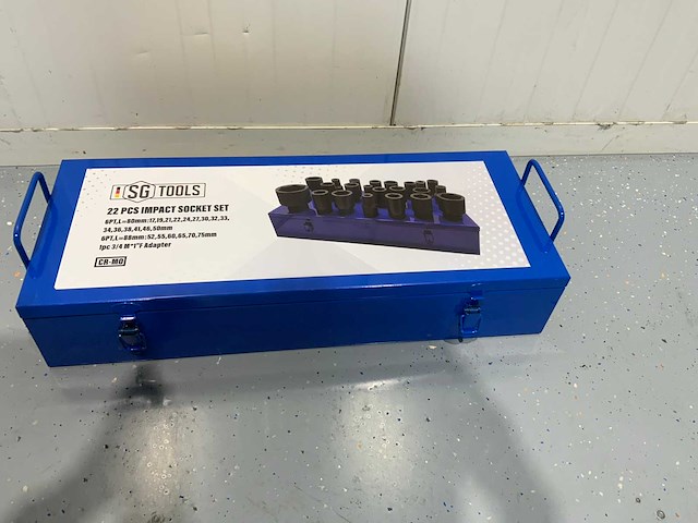 Sg tools - krachtdoppenset 17mm - 75mm - verloopstuk - afbeelding 2 van  6