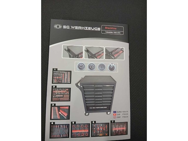 Sg werkzeuge - blackline - gereedschapswagen - afbeelding 10 van  23