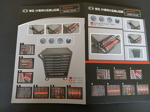 Sg werkzeuge - blackline - gereedschapswagen - afbeelding 9 van  9
