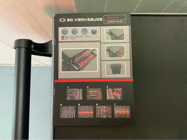 Sg werkzeuge - gereedschapswagen 7 laden 266 pcs gereedschap - afbeelding 4 van  16
