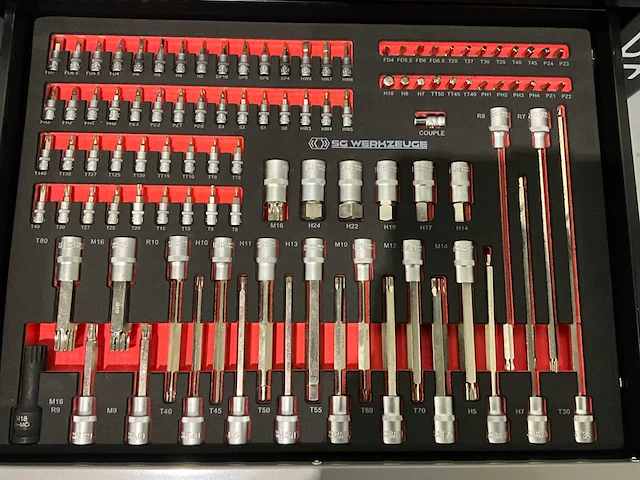Sg werkzeuge - sg10-25l - 2026 - 258 stuks - gereedschapswagen - afbeelding 22 van  23