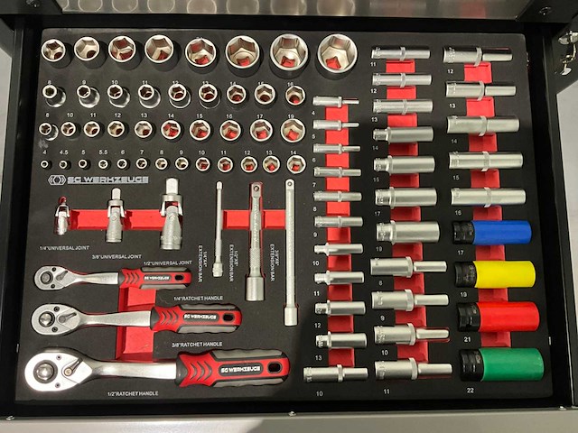 Sg werkzeuge - sg10-25l - 2026 - 258 stuks - gereedschapswagen - afbeelding 20 van  23