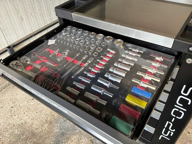Sg werkzeuge 25l gereedschapswagen 258pcs - afbeelding 2 van  8