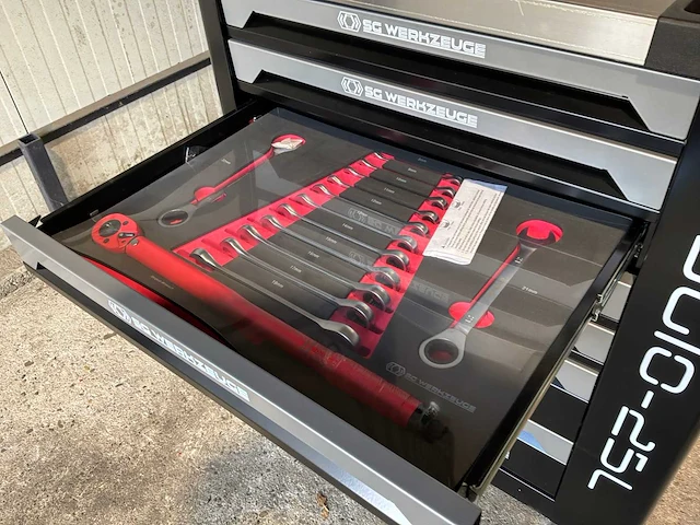Sg werkzeuge 25l gereedschapswagen 258pcs - afbeelding 4 van  8