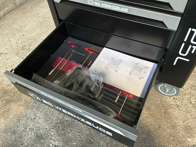 Sg werkzeuge 25l gereedschapswagen 258pcs - afbeelding 8 van  8