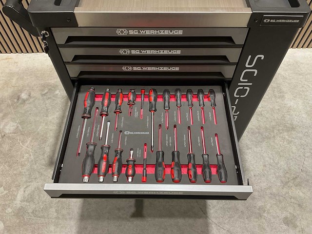 Sg werkzeuge 7/7 laden 258 pieces sg10-25l gereedschapswagen - afbeelding 17 van  66
