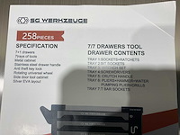 Sg werkzeuge 7/7 laden 258 pieces sg10-25l gereedschapswagen - afbeelding 22 van  66