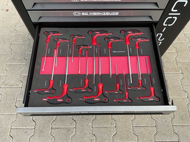 Sg werkzeuge 7/7 laden 258 pieces sg10-25l gereedschapswagen - afbeelding 56 van  66
