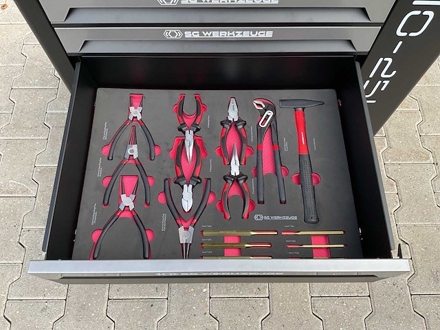Sg werkzeuge 7/7 laden 258 pieces sg10-25l gereedschapswagen - afbeelding 57 van  66