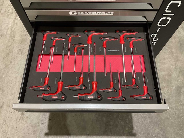 Sg werkzeuge 7/7 laden 258 pieces sg10-25l gereedschapswagen - afbeelding 33 van  63