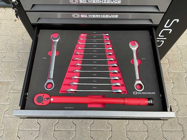 Sg werkzeuge 7/7 laden 258 pieces sg10-25l gereedschapswagen - afbeelding 20 van  24