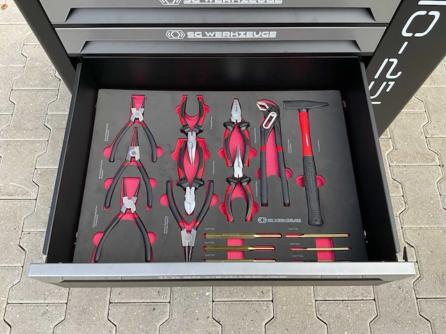 Sg werkzeuge 7/7 laden 258 pieces sg10-25l gereedschapswagen - afbeelding 62 van  66
