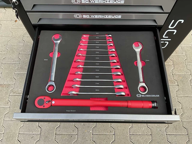 Sg werkzeuge 7/7 laden 258 pieces sg10-25l gereedschapswagen - afbeelding 7 van  24