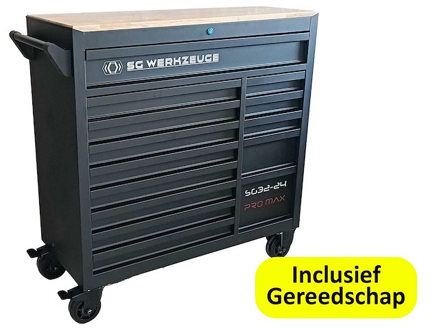 Sg werkzeuge sg32-24 - gereedschapswagen - inclusief gereedschap - afbeelding 1 van  17