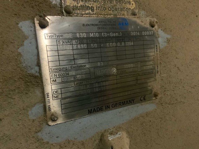 Shaft - 2014 - se630 m10 aem brushless 1200kw - stroomgenerator - afbeelding 9 van  10