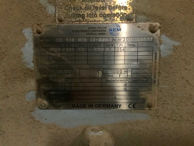 Shaft - 2014 - se630 m10 aem brushless 1200kw - stroomgenerator - afbeelding 8 van  10