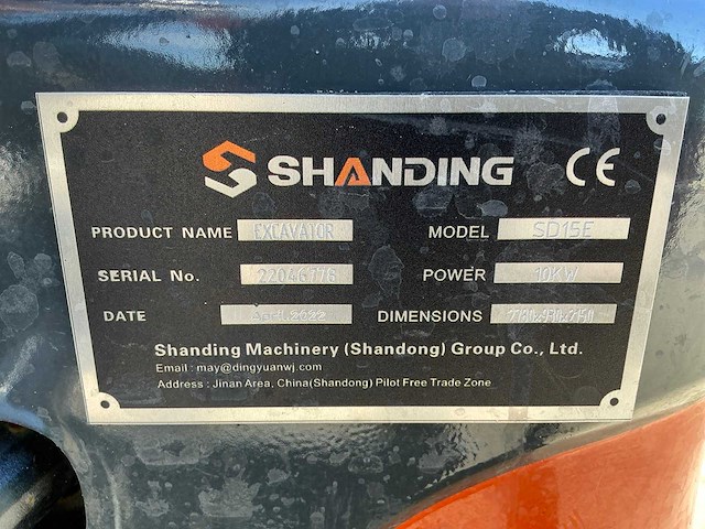 Shanding/kubota sd15e minigraafmachine - afbeelding 24 van  30