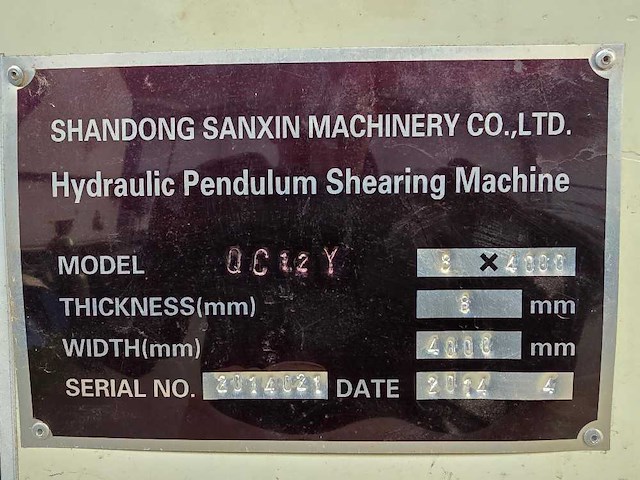 Shandong sanxin - 2014 - gs 4108 - guillotineschaar - afbeelding 2 van  10