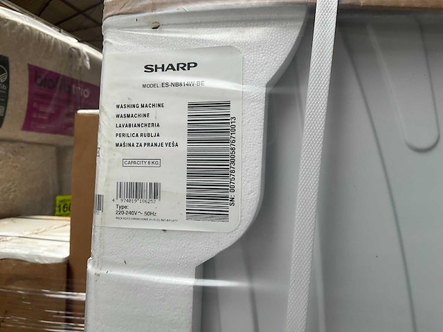 Sharp - vrijstaand 8 kg - es-nb814w-be - wasmachine - afbeelding 6 van  7