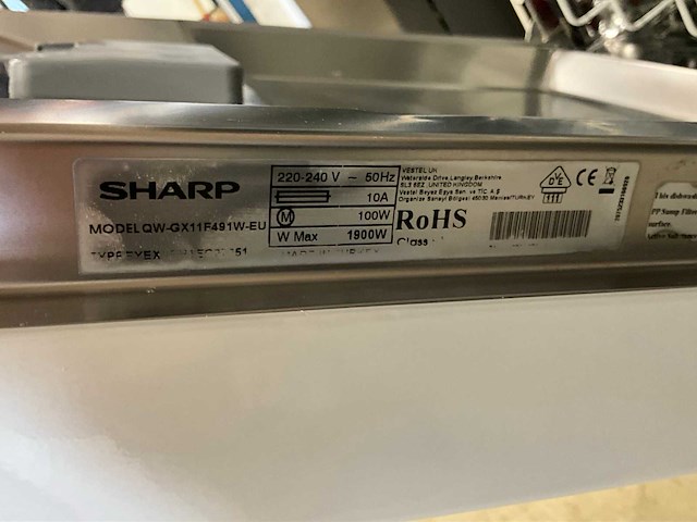 Sharp qw-gx11f491w vrijstaande vaatwasser - afbeelding 4 van  4