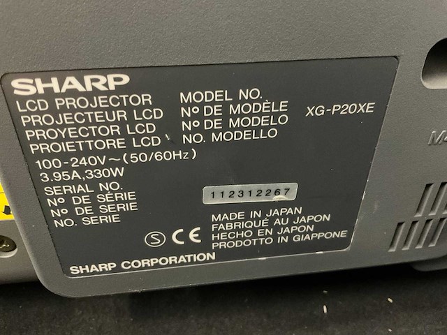 Sharp xg-p20xe sharp beamer - afbeelding 7 van  7