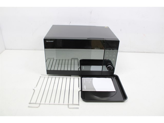 Sharp ycgc52beb flatbed combi magnetron met grill en heteluchtoven 900w 25 liter zwart - afbeelding 4 van  4